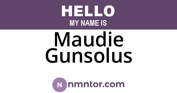 Maudie Gunsolus