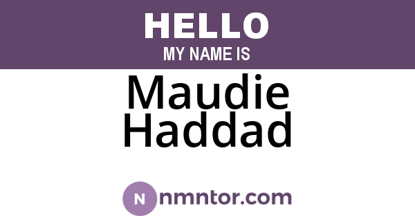 Maudie Haddad
