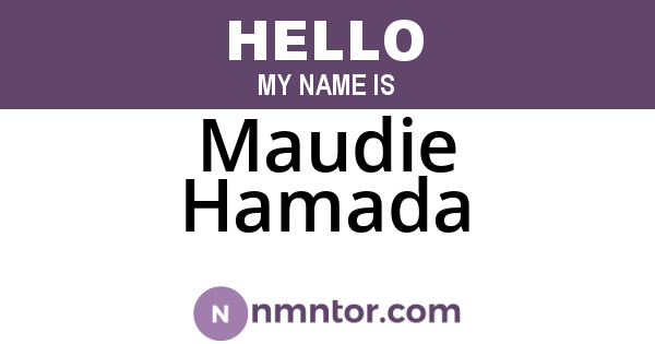 Maudie Hamada