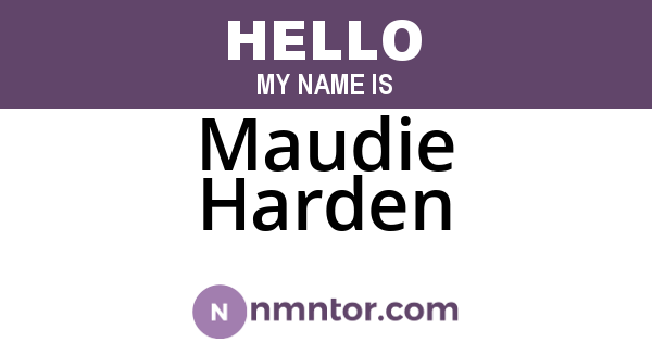 Maudie Harden