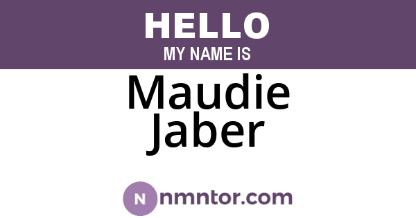 Maudie Jaber