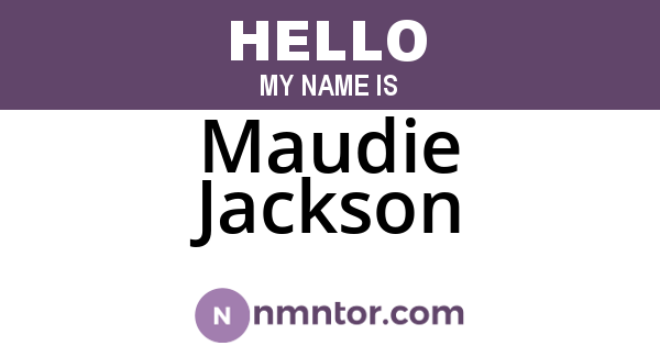 Maudie Jackson