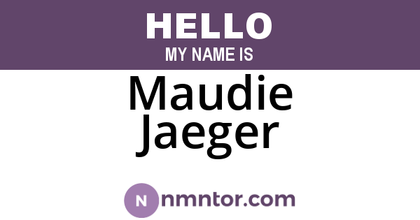 Maudie Jaeger