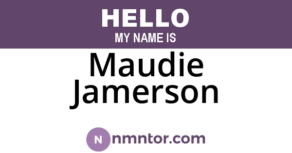 Maudie Jamerson