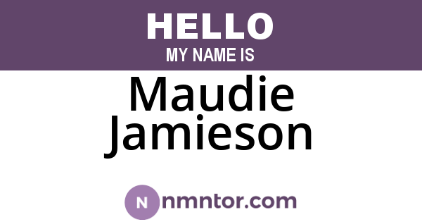 Maudie Jamieson