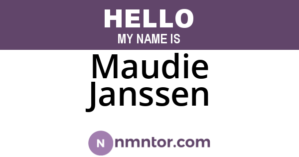 Maudie Janssen