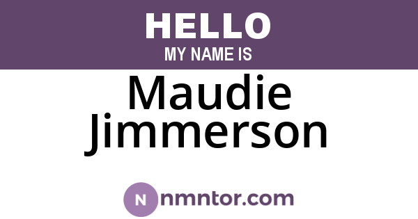 Maudie Jimmerson