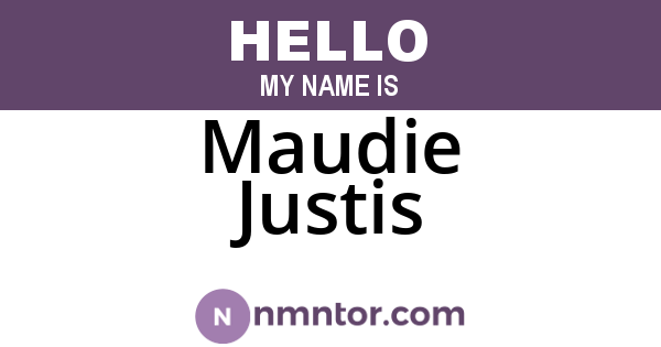 Maudie Justis