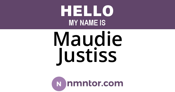 Maudie Justiss
