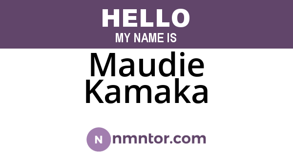 Maudie Kamaka