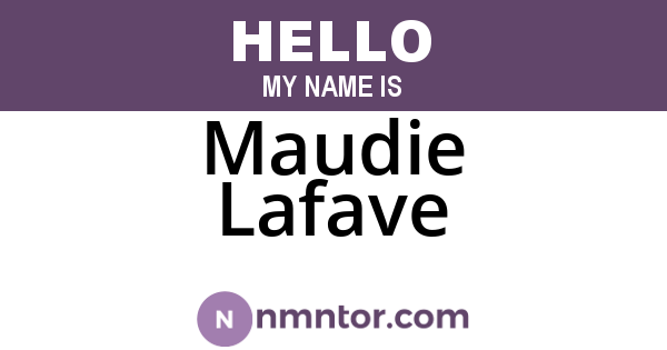 Maudie Lafave