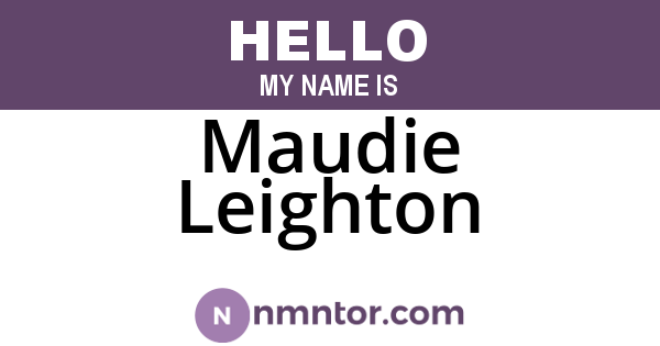 Maudie Leighton