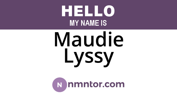 Maudie Lyssy