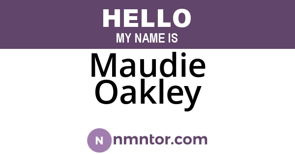 Maudie Oakley