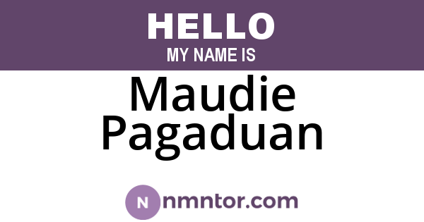 Maudie Pagaduan