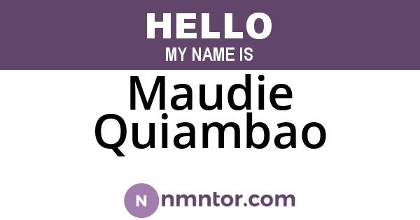 Maudie Quiambao