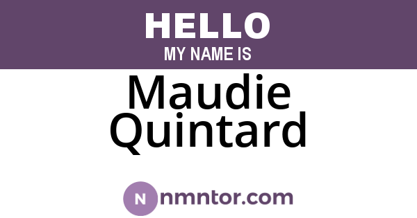Maudie Quintard
