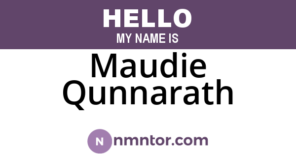 Maudie Qunnarath
