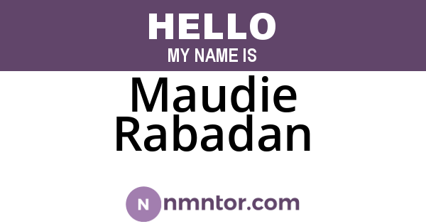 Maudie Rabadan