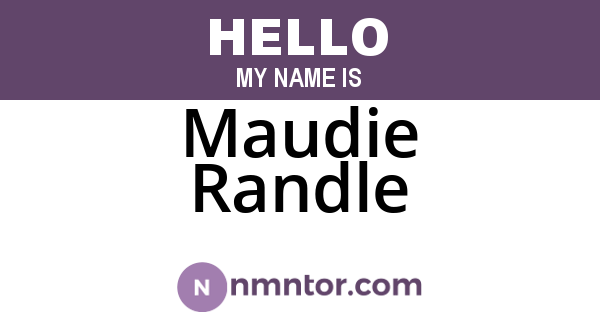 Maudie Randle
