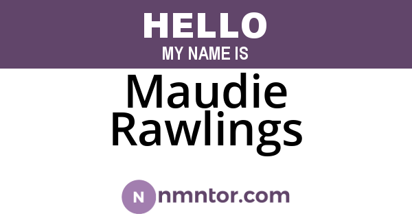 Maudie Rawlings