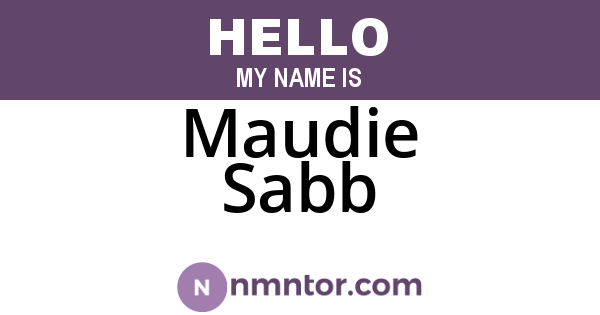 Maudie Sabb