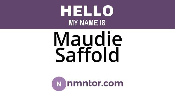 Maudie Saffold