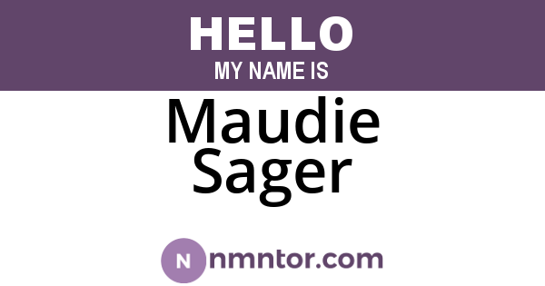 Maudie Sager