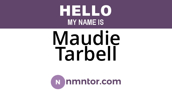 Maudie Tarbell