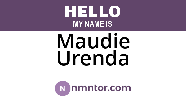 Maudie Urenda