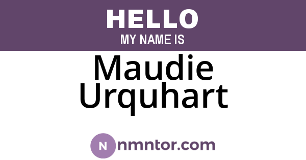 Maudie Urquhart