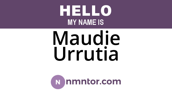 Maudie Urrutia