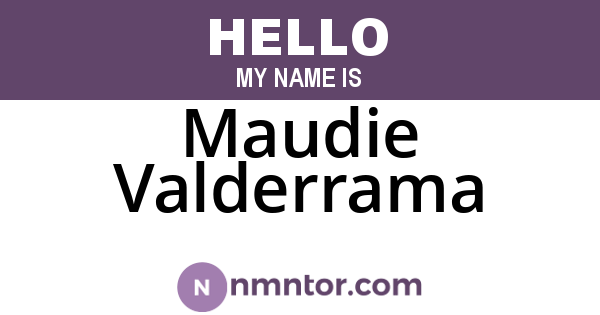 Maudie Valderrama