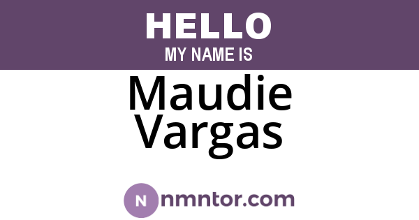 Maudie Vargas