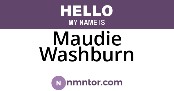 Maudie Washburn