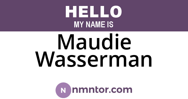 Maudie Wasserman