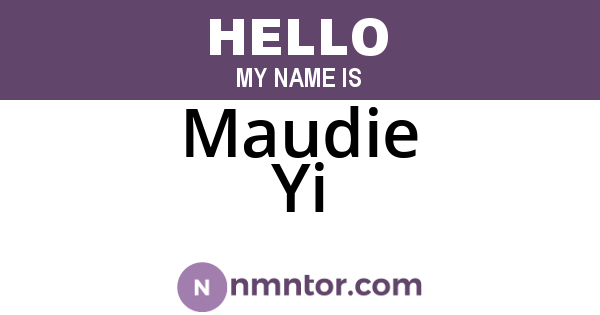 Maudie Yi