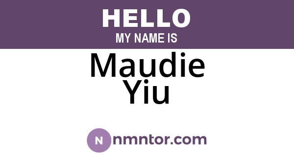 Maudie Yiu