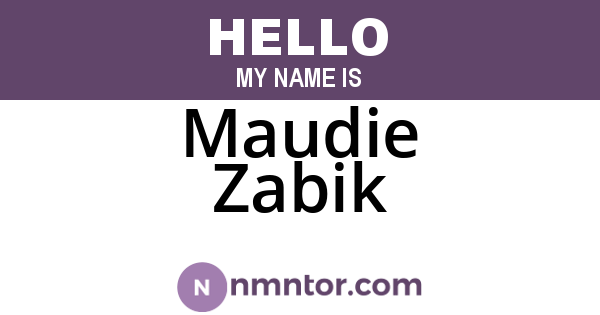 Maudie Zabik