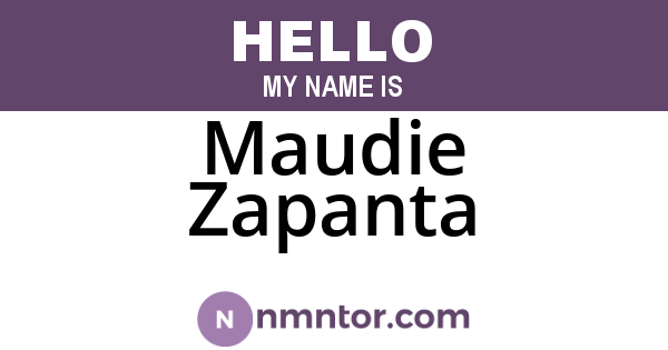 Maudie Zapanta