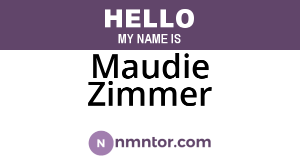Maudie Zimmer