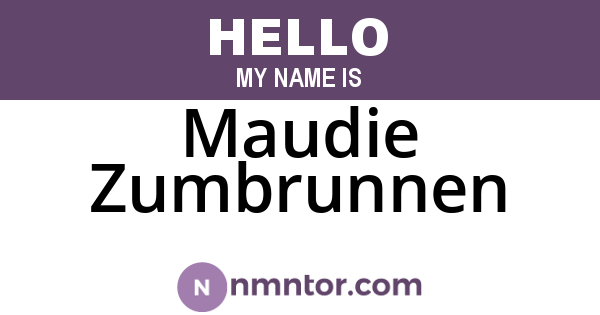 Maudie Zumbrunnen