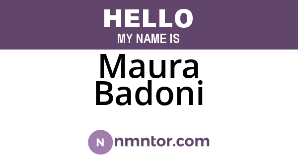 Maura Badoni