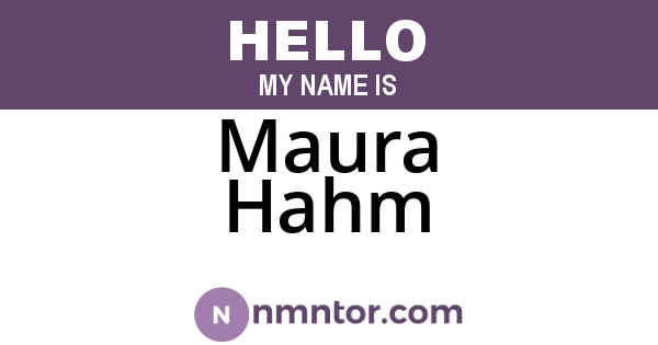 Maura Hahm