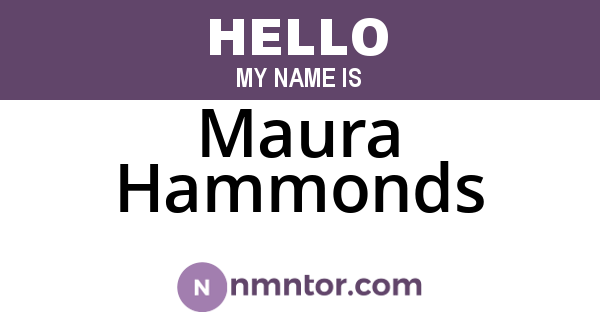 Maura Hammonds