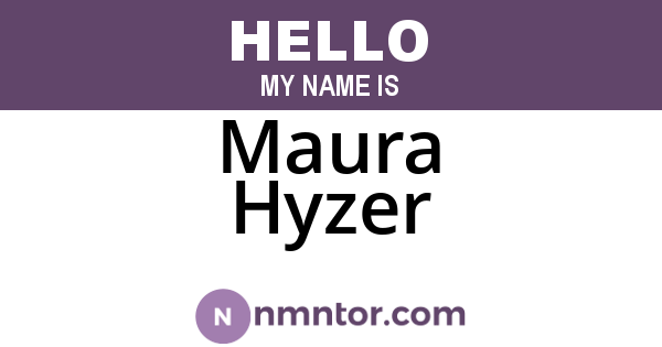 Maura Hyzer