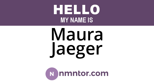 Maura Jaeger