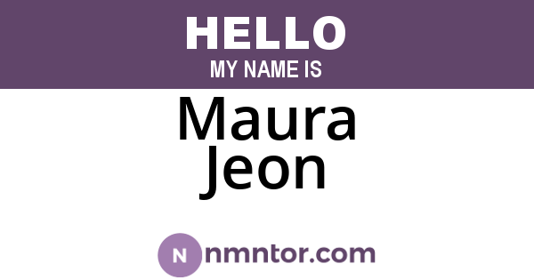 Maura Jeon
