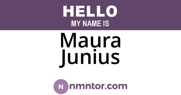 Maura Junius