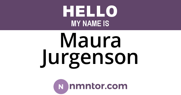 Maura Jurgenson